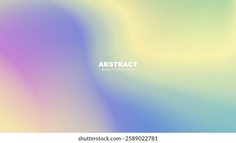 Soft Pastel Gradient Background Abstract Fluid Minimalist Digital Art, vector illustration
