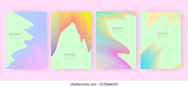 Soft pastel gradient background design For banners, posters, set placement vector illustration