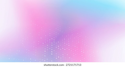 Un fondo degradado suave y pastel muestra un sutil patrón punteado, que cambia suavemente de azul claro a rosa vibrante.