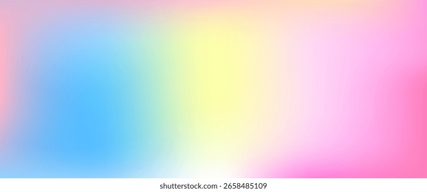 Suave fondo de gradiente pastel con suave azul, amarillo, blanco y rosa. Minimalista, de ensueño, e ideal para diseños elegantes y de temática ligera.

