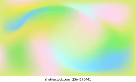 Soft pastel gradient background with green, yellow, and blue tones. Smooth flowing transitions and abstract spring-inspired texture.