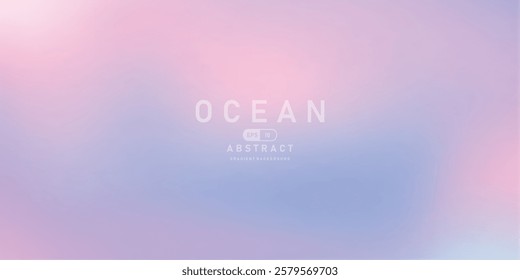 A Soft pastel gradient background with pink and blue hues, evoking serene ocean inspired atmosphere