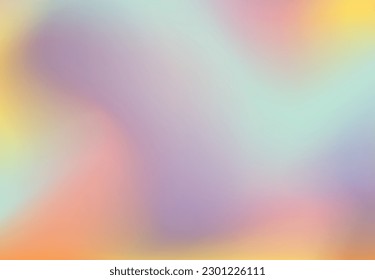 Soft, pastel gradient background with shades of pink, blue, purple and yellow with defocused fog effect. Print for modern poster or banner designs.Mockup for wallpaper, app, flyer, fons, card, present