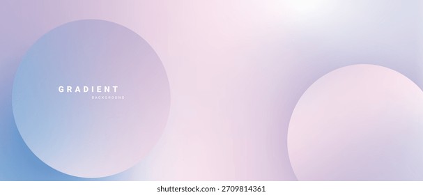 Fondo de gradiente pastel suave con Formas circulares suaves.