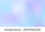 Soft pastel gradient background with a transparent glass circle. Minimal abstract design in blue, purple, and pink hues  perfect for modern UI, website banners, or futuristic presentation templates.