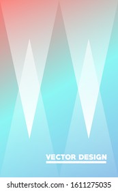 Soft pastel gradient background vector design template for modern poster design with abstract shapes.