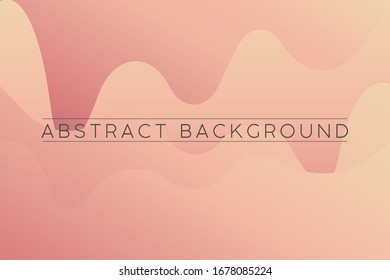 Soft pastel gradient background vector template with fluid  shapes. Abstract illustration with light yellow, salmon colors