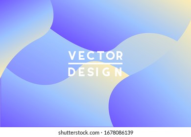 Soft pastel gradient background vector template with fluid  shapes. Abstract illustration with light blue 
 colors