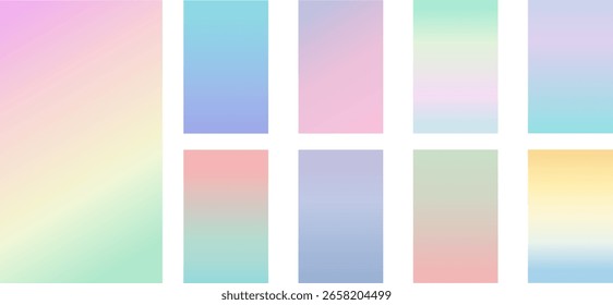 Soft Pastel Gradient Backgrounds Collection