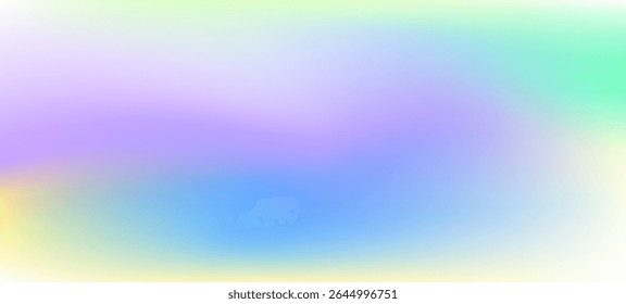 Soft pastel gradient blending blue, yellow, purple, green, and orange tones, ideal for dreamy, light, and creative abstract vector backgrounds and modern digital designs.