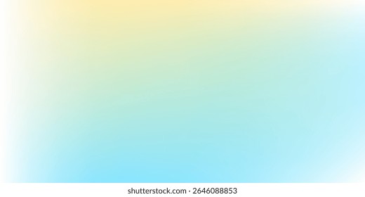 Soft pastel gradient blending yellow and blue tones with a gentle, airy feel perfect for fresh, calming, and modern abstract vector backgrounds.