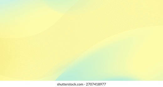 Suave gradiente pastel que mezcla tonos amarillos y azules con una sensación suave y aireada perfecta para fondos de Vector abstractos frescos, tranquilos y modernos. y línea suave