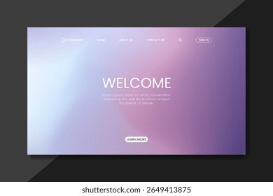 Soft Pastel Gradient Landing Page with Minimal Design