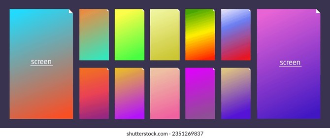 Gradiente suave en color pastel conjunto de fondo suave y vibrante para dispositivos, pantalla de pc y smartphone moderno suaves fondo de color pastel vectorial ux y ui ilustración de diseño