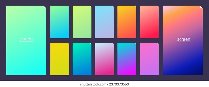 Gradiente suave en color pastel conjunto de fondo suave y vibrante para dispositivos, pantalla de pc y smartphone moderno suaves fondo de color pastel vectorial ux y ui ilustración de diseño