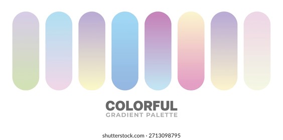 Weiche Pastellfarbverlauf glatte und lebendige Farbe Hintergrund Set für Geräte, PC und modernen Smartphone-Bildschirm weiche Pastellfarbhintergründe Vektor ux und ui Design-Illustration