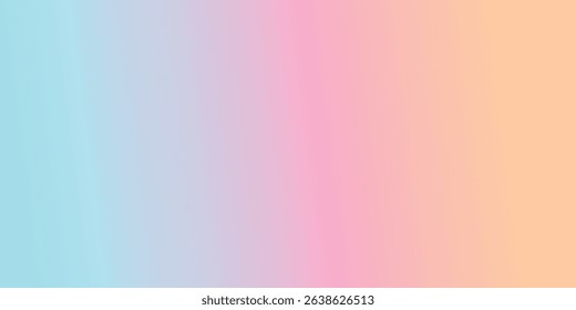 Soft Pastel Gradient Vector Background – Aqua Blue to Peach Pink Abstract Blend Design