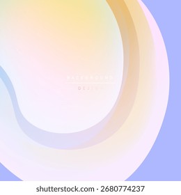 Soft pastel gradients blend, creating abstract wavy background. Light colors evoke calm, modern aesthetic. Minimalist design.