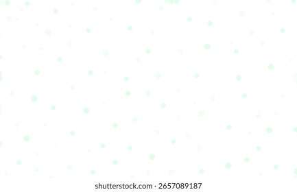 Patrón de lunares verde pastel suave sobre un fondo blanco. Diseño ligero y minimalista, ideal para temas de baby shower, embalaje de productos ecológicos y suaves imágenes de primavera.

