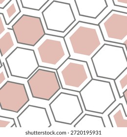 Padrão suave pastel hexágono sem emenda suave fundo branco isolado perfeito para acalmar a decoração da casa visual da marca conceito de embalagem do produto como Padrão suave pastel hexágono sem emenda no fundo branco ideal para acalmar a decoração da casa visual da marca e embalagem do produto no Conceito de Stock de Fotos e espaço vazio no lado esquerdo, sem texto —ar 7:2 —tile