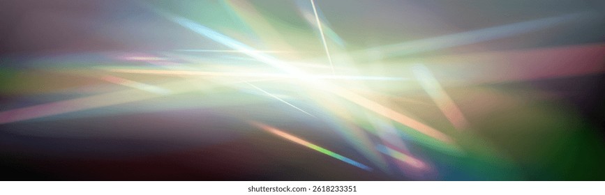 Soft pastel holographic light leak, dreamy blurred prism glow, ethereal abstract background.