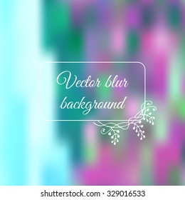 Soft pastel landscape blur background. Vector