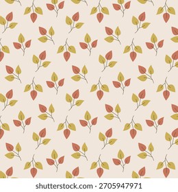Hojas pastel suaves dispersas al azar