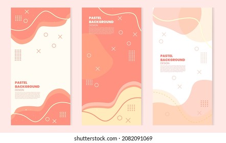 soft pastel memphis with wax abstract background design. with gradient modern 