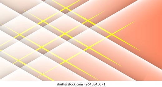 A soft pastel orange abstract background with overlapping diagonal shapes and glowing yellow lines. modern design is ideal for business presentations, website headers, branding materials