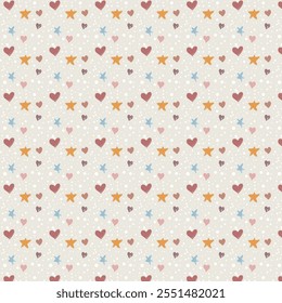 Soft pastel pattern background with charming dots forming a love-inspired design. Perfect for romantic invitations, baby showers, or minimalist decor, blending elegance and warmth. EPS10