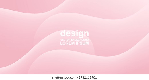 Fondo de onda Abstractas rosa pastel suave con curvas suaves. Traje para el Anuncio, el Web, el folleto, el folleto y la presentación