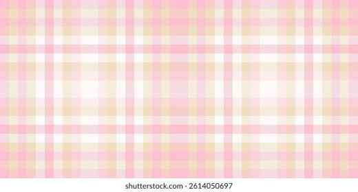 Soft pastel pink and beige plaid pattern.  Perfect for backgrounds, textiles, or website designs.  Evokes feelings of gentleness, femininity, and springtime.
