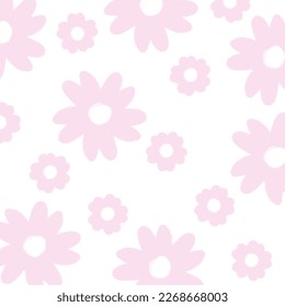 
Patrón de flores rosa pastel suave
