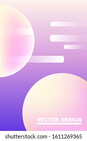Soft pastel pink gradient background vector design template for modern poster design with abstract shapes.