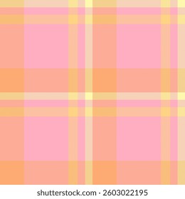 Soft pastel pink and orange plaid pattern.  Ideal for backgrounds, textiles, or packaging.  This subtle, elegant design evokes feelings of warmth and serenity.