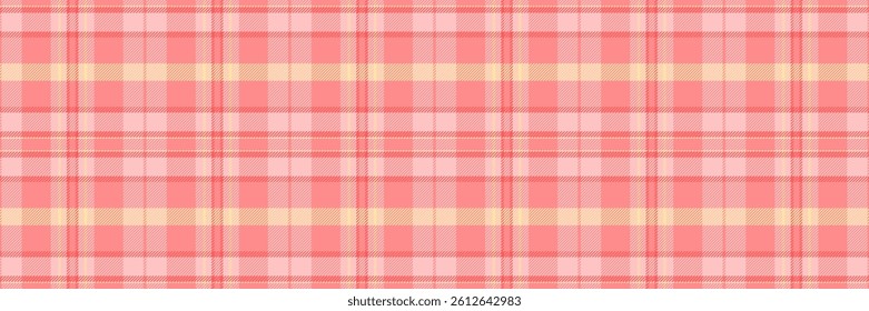 Soft pastel pink and peach plaid pattern.  Perfect for backgrounds, textiles, fashion, or website design.  Subtle texture and calming color palette evoke feelings of serenity and warmth.