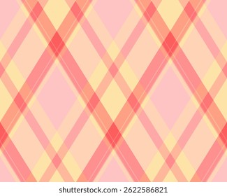 Soft pastel pink and peach plaid pattern.  Ideal for textile design, backgrounds, packaging, and feminine branding.