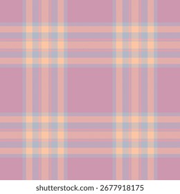 Patrón de cuadros pastel suave. Los delicados tonos melocotón, lavanda y azul claro crean un diseño textil suave y romántico. Ideal para proyectos de moda, papelería o decoración del hogar.