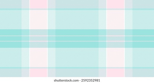 Soft pastel plaid pattern in gentle mint green and pink hues.  Perfect for backgrounds, textiles, or website designs needing a delicate, feminine touch. Evokes feelings of calm and serenity.