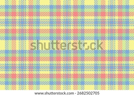 Soft pastel plaid pattern, ideal for textile design or background use. Creates a cozy  familiar feeling. Versatile for various creative projects.