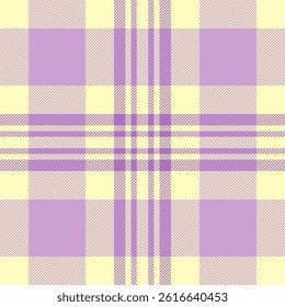 Soft pastel plaid pattern in lilac and pale yellow.  Ideal for textile design, fashion,  wrapping paper, or website backgrounds.