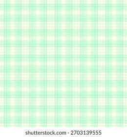 Soft pastel plaid pattern in mint and cream. Textile design for backgrounds, crafts, and design projects with a gentle, calming aesthetic. Versatile, trendy  clean.