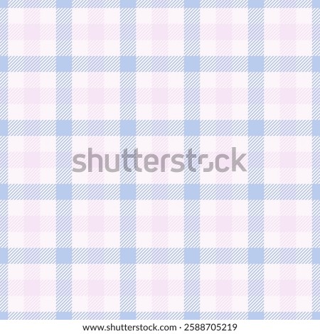 Soft pastel plaid pattern in pale blue and pink.  Perfect for textile design, baby products, or delicate branding.  A subtle yet charming texture ideal for backgrounds or surface patterns.