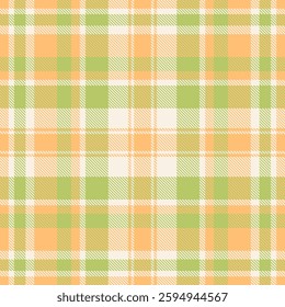 Soft pastel plaid pattern in peach and sage green.  Ideal for textile designs, apparel, home decor, and website backgrounds. This cheerful, seamless texture evokes feelings of spring and warmth.