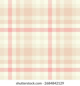 Soft pastel plaid pattern in pink and beige. Ideal for backgrounds, textiles, or design elements with a cozy, vintage, or feminine aesthetic.