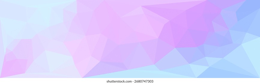 Fundo de polígono pastel macio em tons de rosa, roxo e azul com um efeito de gradiente abstrato suave.