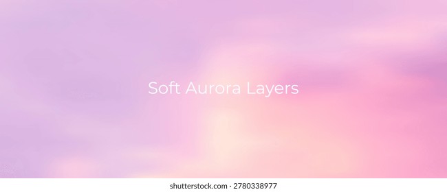 Soft pastel sky background with pink and yellow clouds at sunrise, perfect for spring morning designs, dreamy abstract gradation with fluffy cloud texture