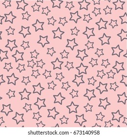 Soft pastel star seamless background. Abstract pattern for card, wallpaper, album, scrapbook, holiday wrapping paper, textile fabric, garment, t-shirt design etc.