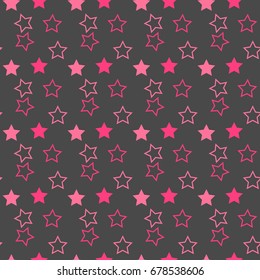 Soft pastel star seamless background. Abstract pattern for card, wallpaper, album, scrapbook, holiday wrapping paper, textile fabric, garment, t-shirt design etc.
