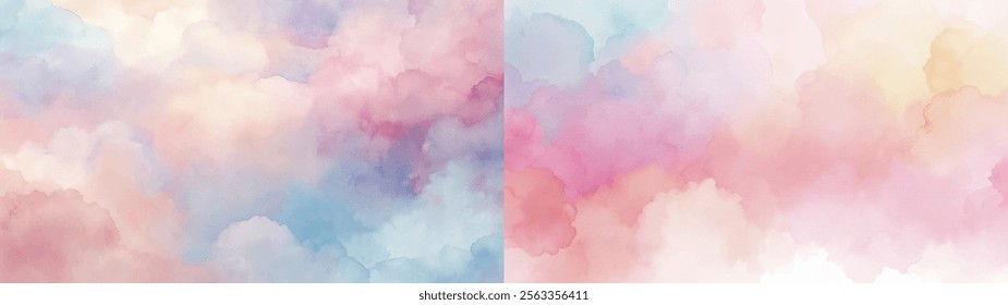 Soft pastel tones blend beautifully in a cloud formation, ideal for serene and artistic designs.